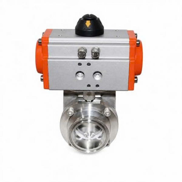Bộ van bướm vi sinh điều khiển khí nén củ AT