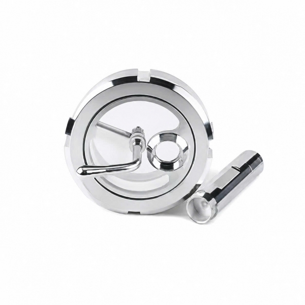 Kính rắc co có đèn và gạt sương inox 304