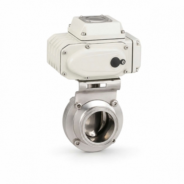 Van bướm inox vi sinh điều khiển điện