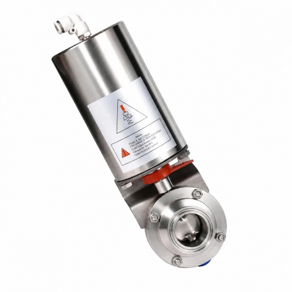 Van bướm khí nén nối clamp inox vi sinh