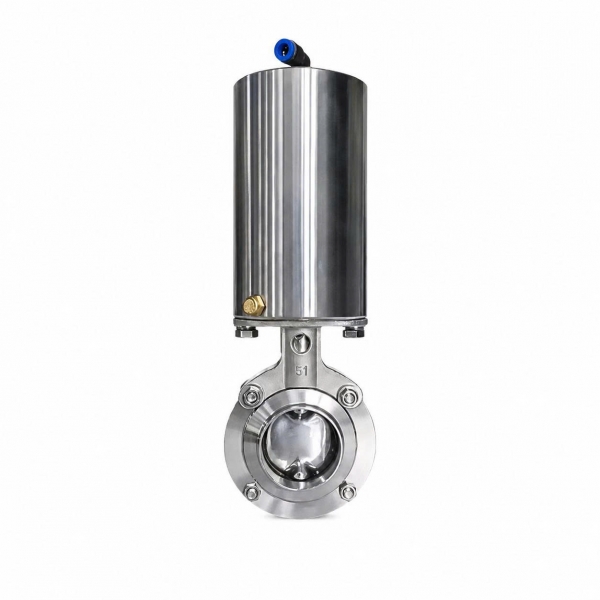 Van bướm khí nén nối hàn inox vi sinh