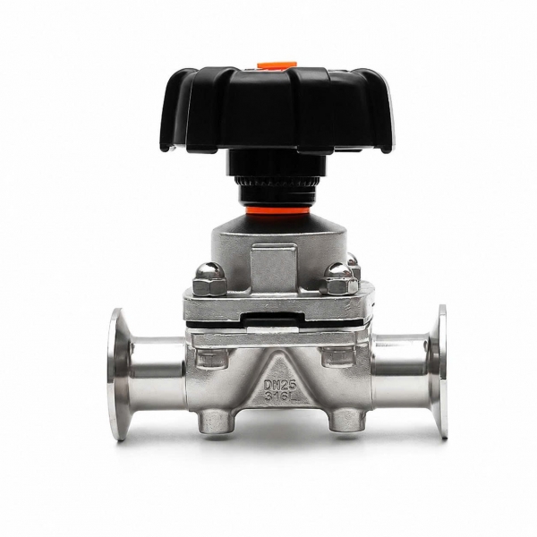 Van màng inox vi sinh nối clamp màng đơn, màng kép
