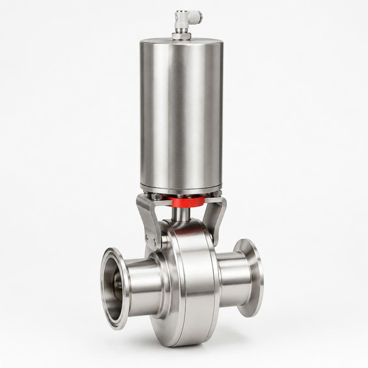 Van bướm khí nén nối Clamp inox vi sinh 304 và 316L