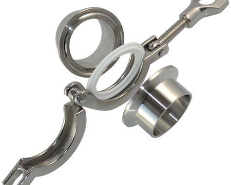 Cấu tạo clamp inox vi sinh gồm cùm clamp ferrule và gioăng