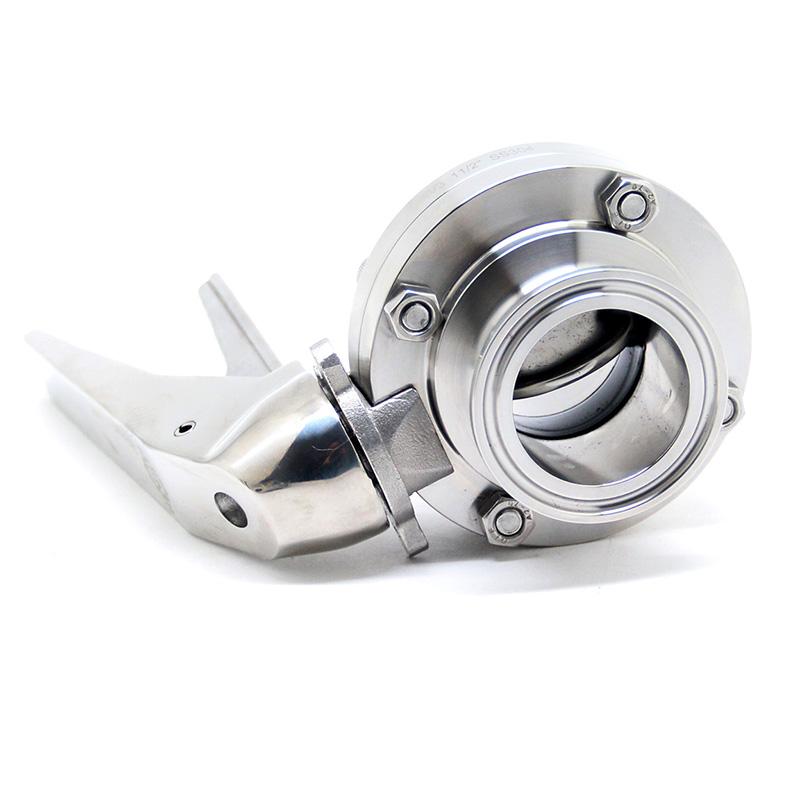 Van bướm vi sinh tay rút đầu hàn inox 304 316L