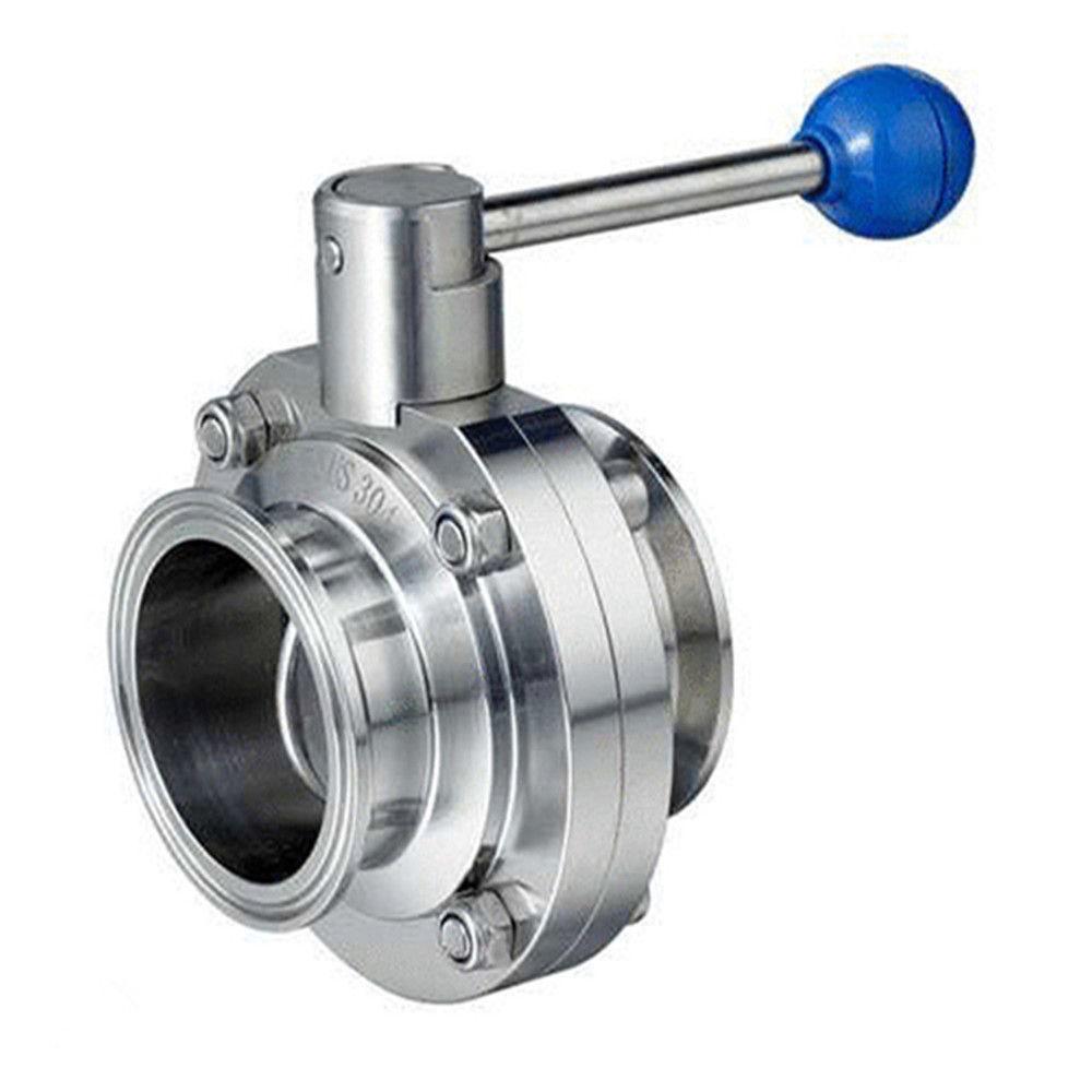 Van bướm inox vi sinh kết nối clamp