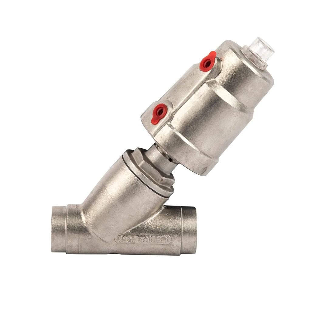 Van Y xiên khí nén inox điều khiển dòng lưu chất