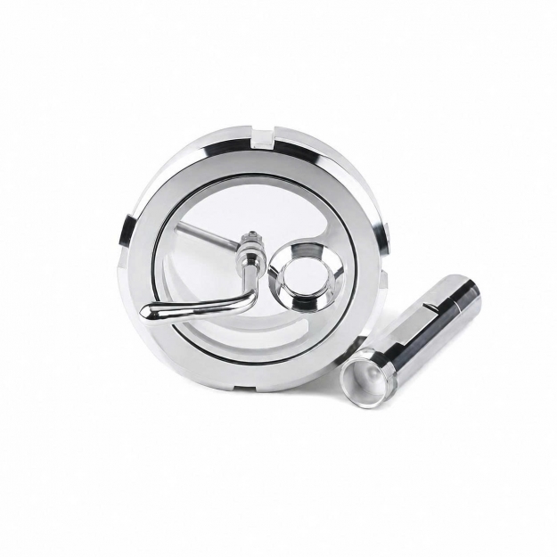 Kính rắc co có đèn và gạt sương inox 304