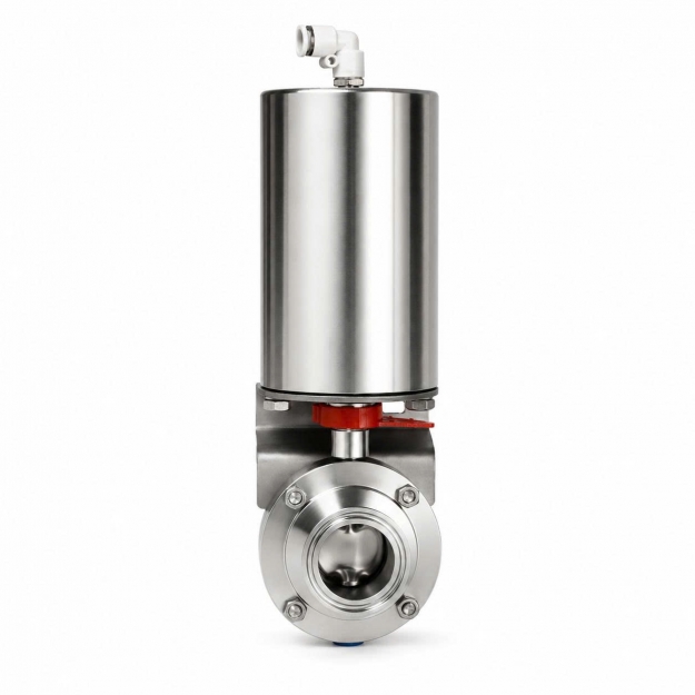 Van bướm vi sinh điều khiển khí nén inox 304 – 316L