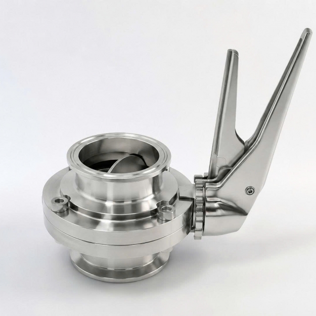 Van bướm vi sinh tay kẹp Inox. SUS304 – SUS316